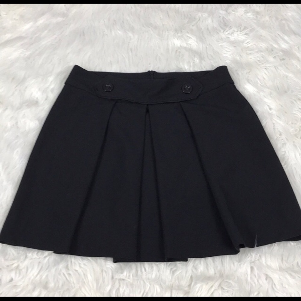 Saks fifth Avenue Black Midi Sailor Button Skirt